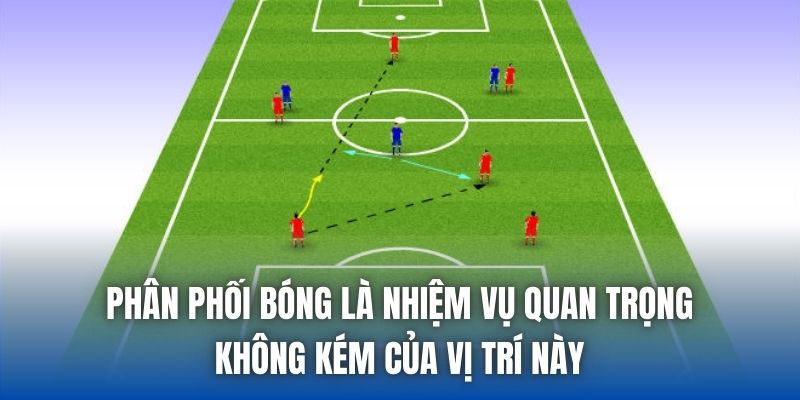 Phân phối bóng là nhiệm vụ quan trọng không kém của vị trí này