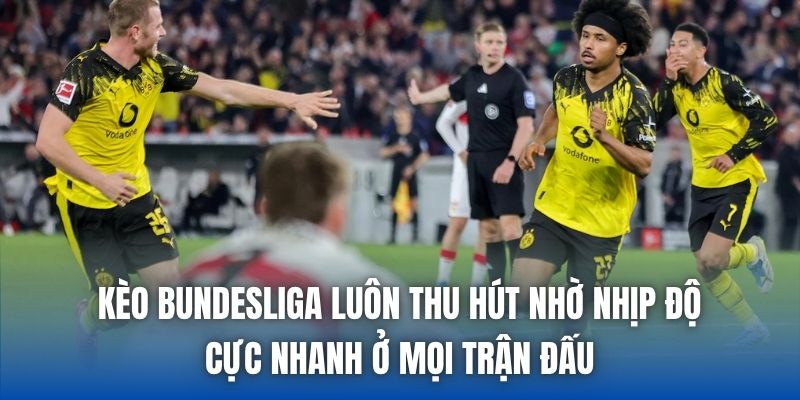 Kèo Bundesliga luôn thu hút nhờ nhịp độ cực nhanh ở mọi trận đấu