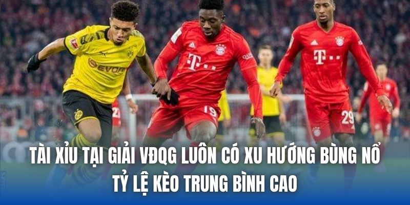 Tài xỉu tại giải VĐQG luôn có xu hướng bùng nổ, tỷ lệ kèo trung bình cao